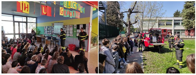 a scuola con i vigili del fuoco
