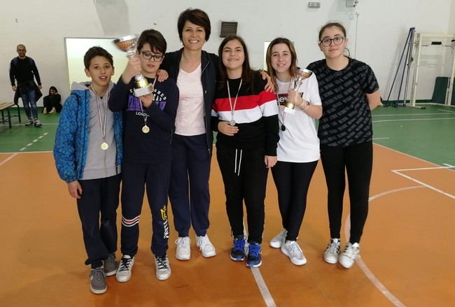 Premiazione campionati studenteschi tennis da tavolo