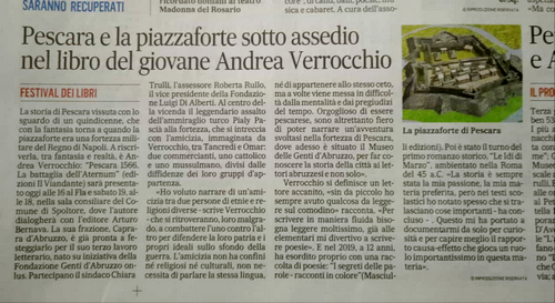Pescara e la piazzaforte sotto assedio nel libro del giovane Andrea Verrocchio